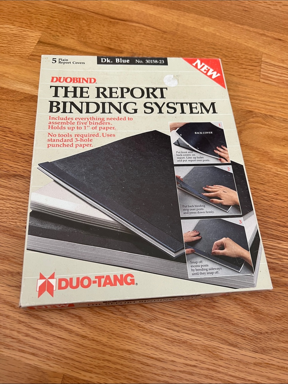 NWT Duo-Tang The Report Binding System - Dark Blue Cover